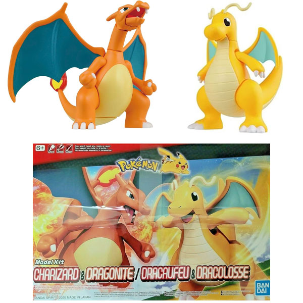 Bandai Pokemon 43 Charizard and Dragonite Plastic Model Kit